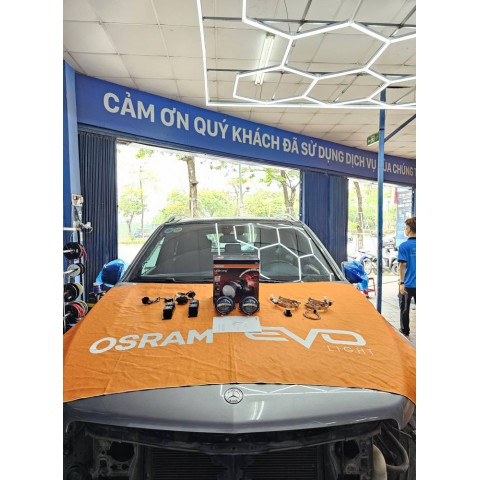 Độ đèn Mercedes ML350 với Bi pha Osram CBI