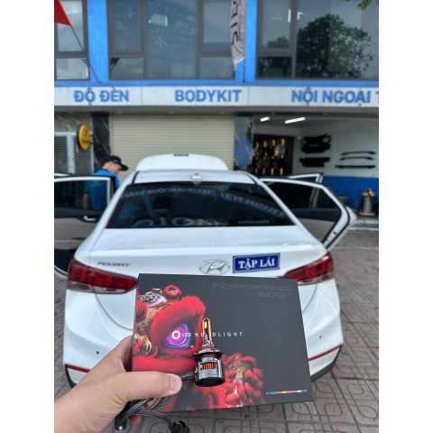 Độ đèn Hyudai Accent 2021 với Bóng Lumi Led FS90 H7