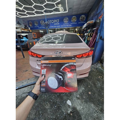 Độ đèn Hyundai Elantra với Bi led Osram CBI Pro