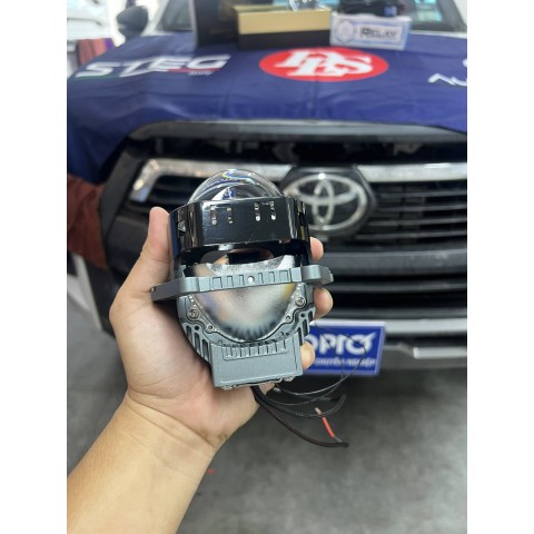 Độ đèn Toyota Hilux 2025 với Bi led Bullvision T16-F