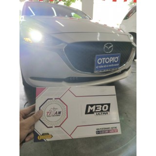 Độ đèn Mazda 2 với Bóng M30 Độ đèn Mazda 2 với Bóng M30