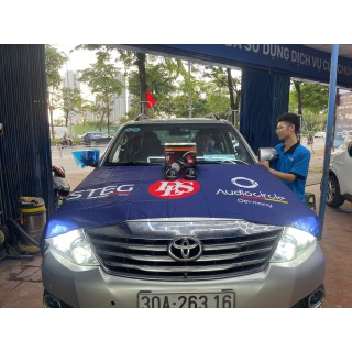 Độ đèn Toyota Fortuner với Bi osram laser