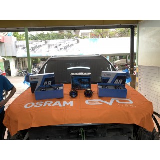 Độ đèn Ford Everest với bi pha EVO SLE và bi gầm Ledpro A8