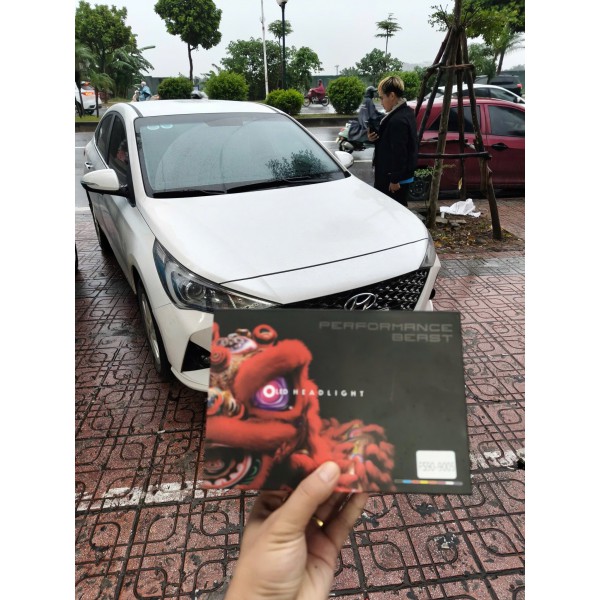 Độ đèn Hyundai Accent với bóng led FS90 Độ đèn Hyundai Accent với bóng led FS90