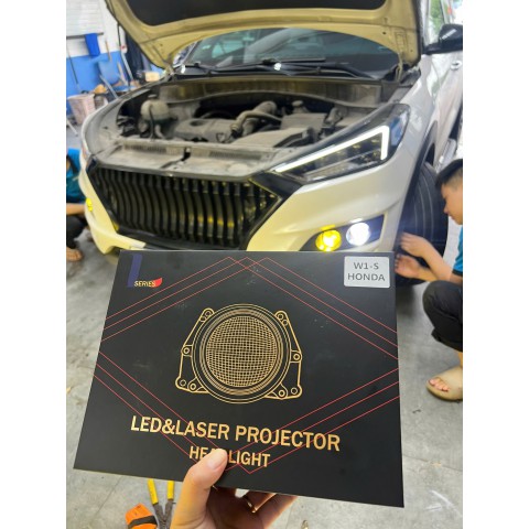 Độ đèn Hyundai Tucson 2019 với bi gầm W1-S
