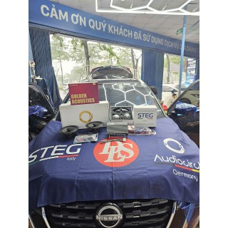 Độ loa Mid - Treble và âm ly cho ô tô cho Nissan Kick