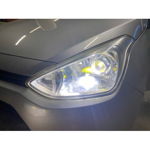 Độ đèn Hyundai I10 với Bi led Bullvision T4J