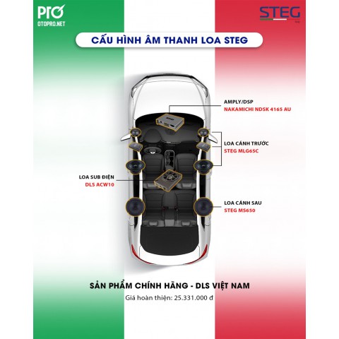 CẤU HÌNH HỆ THỐNG ÂM THANH 2-WAY STEG MLG65C