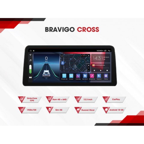 Màn hình Android ô tô Bravigo Cross
