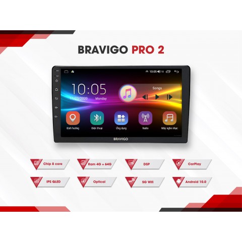Màn hình Android ô tô Bravigo PRO 2