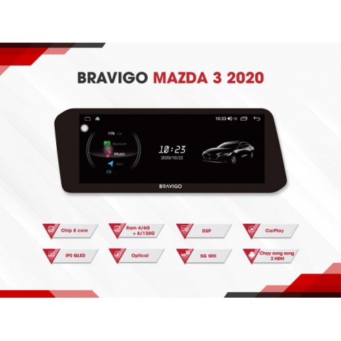 Màn hình Android ô tô Bravigo Mazda 3 2020 (6+126GB)