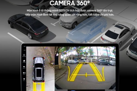 Tính năng trên màn hình android ô tô tích hợp camera 360 độ