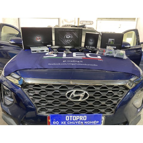 Độ loa Hyundai SantaFe 2020 với cấu hình âm thanh loa DLS UPI6
