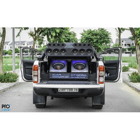 Ford Ranger độ hệ thống âm thanh loa Hertz đánh show