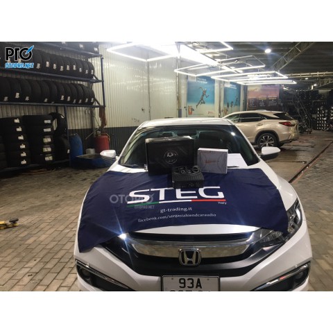 Độ loa sub điện Honda Civic 2019 với loa sub gầm ghế DLS ACW10