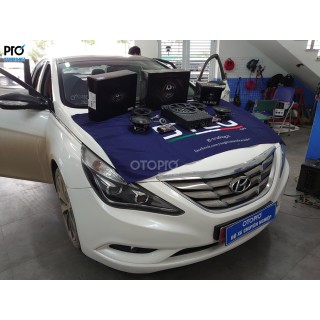 Độ loa Hyundai Sonata 2010 với cấu hình âm thanh loa DLS MB6.2