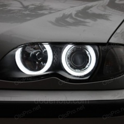 Độ vòng angel eyes LED khối cho xe BMW 325i đời 2005