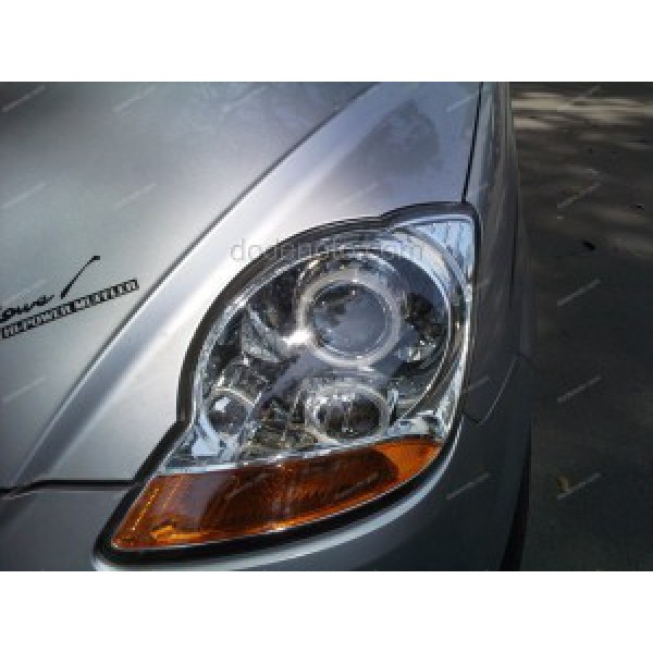 Độ đèn bi Xenon, Projector, Angel Eyes LED cho xe Matiz mẫu 2