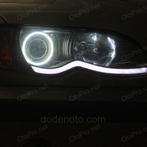 Độ dải LED mí khối, angel eyes cho xe BMW 325