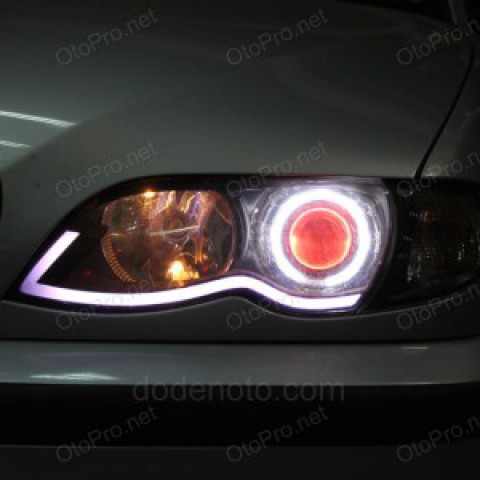 Độ bi xenon, projector, angel eyes, LED mí khối xe BMW 325i