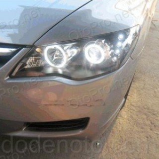 Đèn pha độ bi xenon,LED,angel eyes nguyên bộ cho Civic 2010