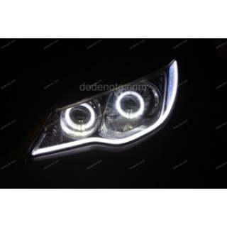 Độ 2 bi Xenon, Angel Eyes BMW, LED mí khối trắng vàng cho Civic