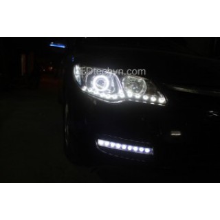 Độ bi xenon, angel eyes, LED mí oblock, đèn gầm daylight Civic