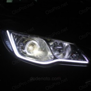 Độ bi xenon,LED mí khối trắng vàng, angel eyes BMW cho Civic