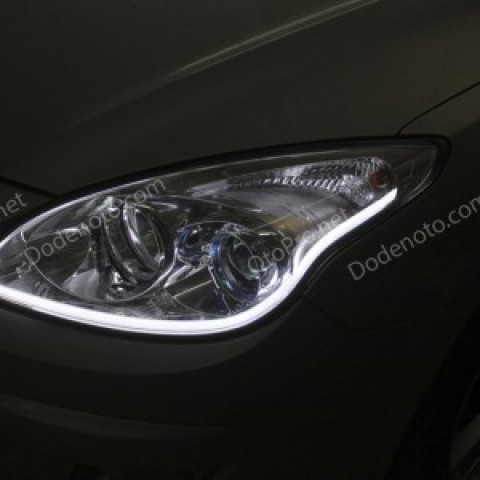 Độ dải LED mí khối trắng vàng cho xe Hyundai I30