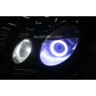 Độ vòng Angel Eyes LED khối cho xe Mercedes E240