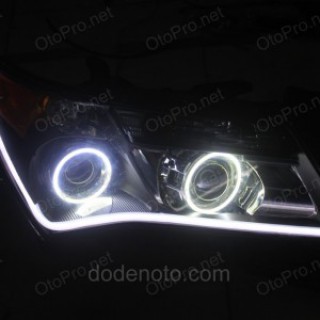 Độ đèn bi xenon, led mí mờ khối trắng vàng cho xe Acura