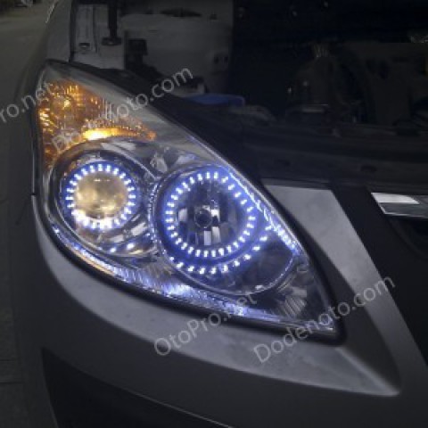 Độ vòng angel eyes LED cho xe Hyundai i30