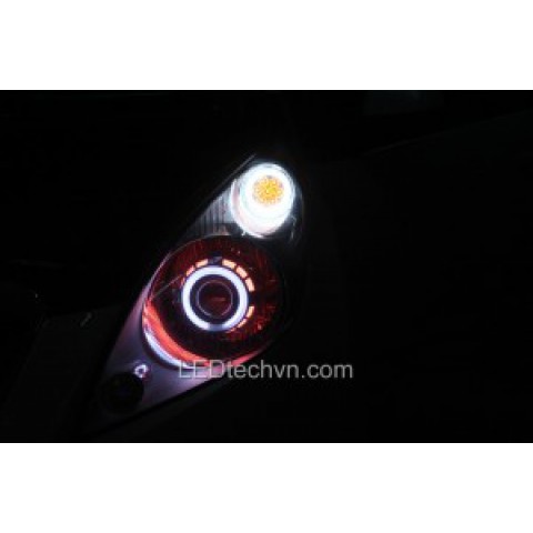 Độ đèn bi Xenon, Projector, Angel Eyes, xi nhan LED cho Matiz Groove