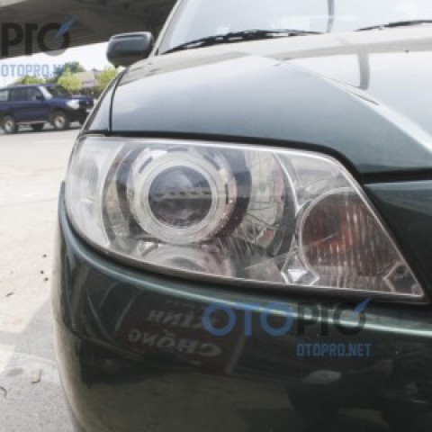 Mazda 323 độ đèn bi xenon, angel eyes LED