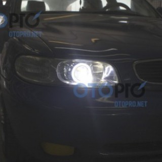 Độ đèn bi xenon, angel eyes LED cho xe Daewoo Nubira