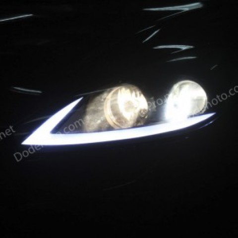 Độ đèn LED mí khối ,Xi nhan gương cho xe Hyundai Tuscani