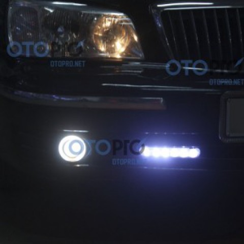 Độ đèn LED daylight, bi cho đèn gầm xe Hyundai XG300