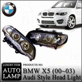 Đèn pha độ LED nguyên bộ cả vỏ cho xe BMW X5 E53