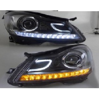 Độ angel eye, LED drl mẫu Benz w204 cho Benz C-class