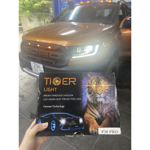Độ đèn Ford Ranger với Bi Led Tiger Light P30 Pro