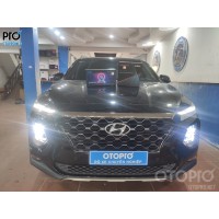 Hyundai Santafe 2020 độ Bi Laser Domax Omega, Bi Led Domax Pro