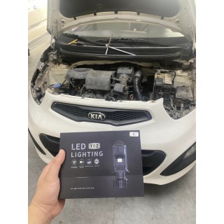 Độ đèn KIA Morning 2014 với Bi Led mini T02