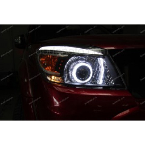 Độ đèn bi xenon, angel eyes, LED mí khối cho xe Ford Everest