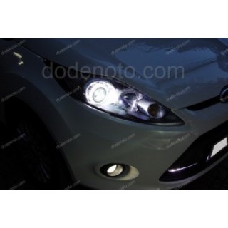 Độ đèn bi xenon, angel eyes, đèn gầm LED cho xe Ford Fiesta