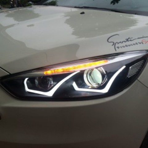 Focus 2014 lắp đèn pha nguyên bộ mẫu mercedes