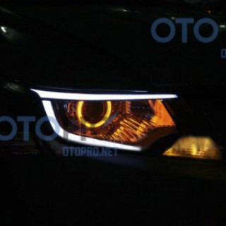 Độ đèn bi xenon, angel eyes, LED mí khối xe City 2012
