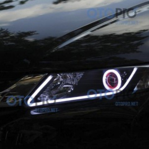 Độ đèn bi xenon, angel eyes, LED mí khối cho Honda City