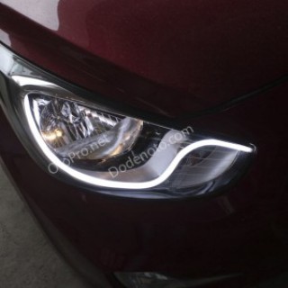 Độ dải LED mí khối trắng vàng cho xe Hyundai Accent