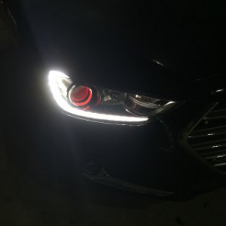 Hyundai elantra 2017 độ bi hella5 full hộp, mắt quỷ đỏ