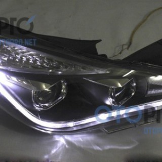 Đèn pha độ LED nguyên bộ cho xe Sonata 2011 mẫu 2 bi